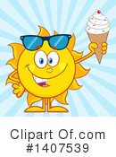 Sun Character Clipart #1407539 by Hit Toon