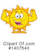Sun Character Clipart #1407540 by Hit Toon