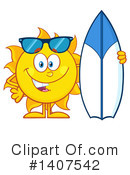 Sun Character Clipart #1407542 by Hit Toon