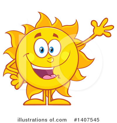 Royalty-Free (RF) Sun Character Clipart Illustration by Hit Toon - Stock Sample #1407545