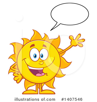 Royalty-Free (RF) Sun Character Clipart Illustration by Hit Toon - Stock Sample #1407546