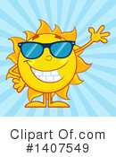 Sun Character Clipart #1407549 by Hit Toon