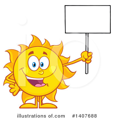 Royalty-Free (RF) Sun Character Clipart Illustration by Hit Toon - Stock Sample #1407688