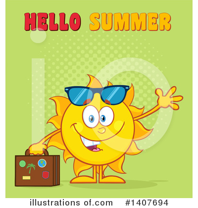 Royalty-Free (RF) Sun Character Clipart Illustration by Hit Toon - Stock Sample #1407694