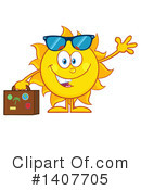 Sun Character Clipart #1407705 by Hit Toon