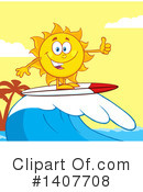 Sun Character Clipart #1407708 by Hit Toon