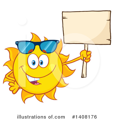 Royalty-Free (RF) Sun Character Clipart Illustration by Hit Toon - Stock Sample #1408176