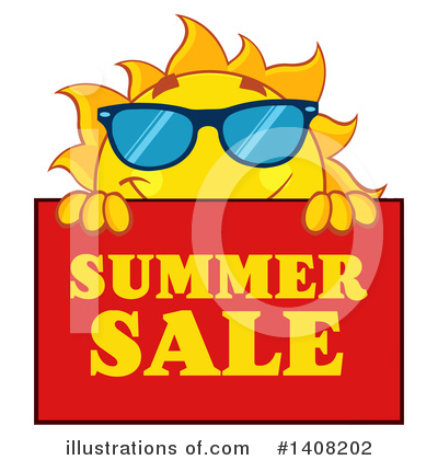 Royalty-Free (RF) Sun Character Clipart Illustration by Hit Toon - Stock Sample #1408202