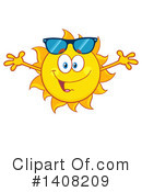 Sun Character Clipart #1408209 by Hit Toon