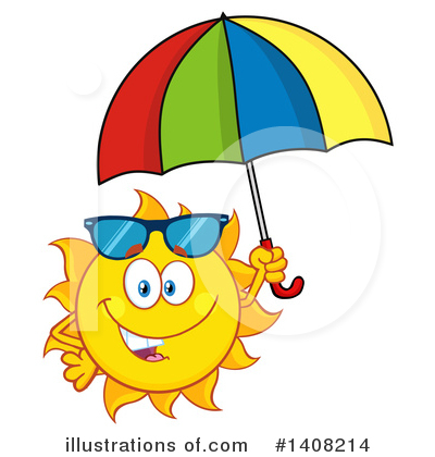 Royalty-Free (RF) Sun Character Clipart Illustration by Hit Toon - Stock Sample #1408214