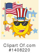 Sun Character Clipart #1408220 by Hit Toon