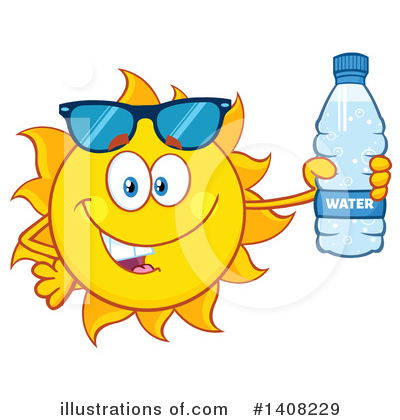 Royalty-Free (RF) Sun Character Clipart Illustration by Hit Toon - Stock Sample #1408229