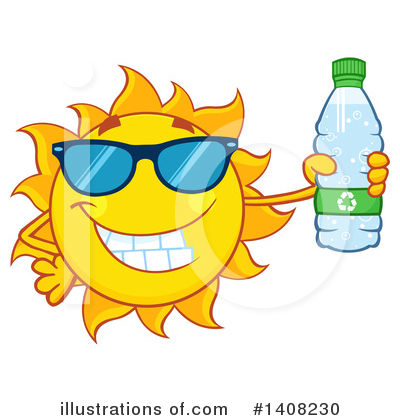 Royalty-Free (RF) Sun Character Clipart Illustration by Hit Toon - Stock Sample #1408230