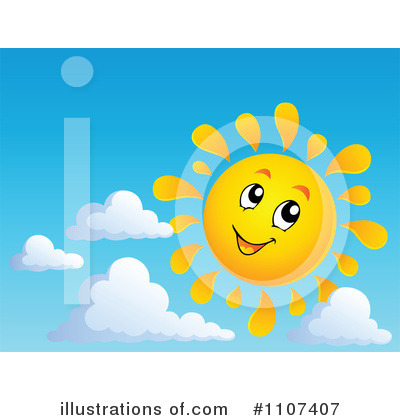 Royalty-Free (RF) Sun Clipart Illustration by visekart - Stock Sample #1107407