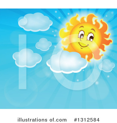 Royalty-Free (RF) Sun Clipart Illustration by visekart - Stock Sample #1312584