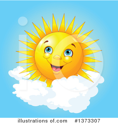 Royalty-Free (RF) Sun Clipart Illustration by Pushkin - Stock Sample #1373307