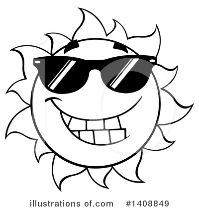 Sun Character Clipart #1408849 by Hit Toon