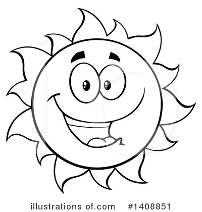 Sun Character Clipart #1408851 by Hit Toon
