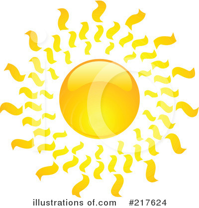 Royalty-Free (RF) Sun Clipart Illustration by KJ Pargeter - Stock Sample #217624