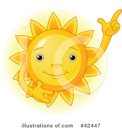 Royalty-Free (RF) Sun Clipart Illustration by Pushkin - Stock Sample #42447