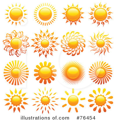 Royalty-Free (RF) Sun Clipart Illustration by elena - Stock Sample #76454