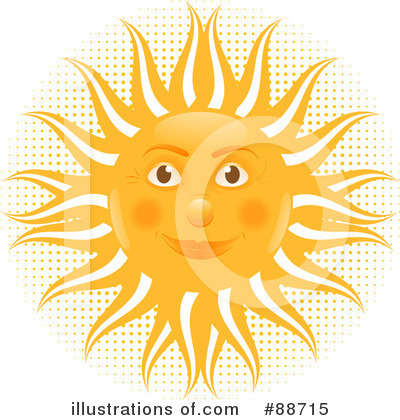 Royalty-Free (RF) Sun Clipart Illustration by elaineitalia - Stock Sample #88715
