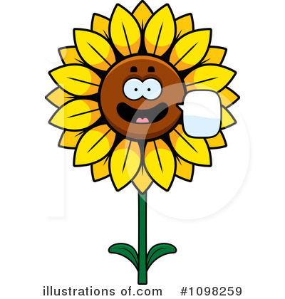 Royalty-Free (RF) Sunflower Clipart Illustration by Cory Thoman - Stock Sample #1098259