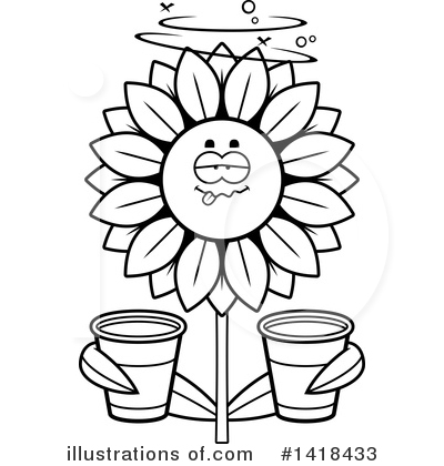 Royalty-Free (RF) Sunflower Clipart Illustration by Cory Thoman - Stock Sample #1418433