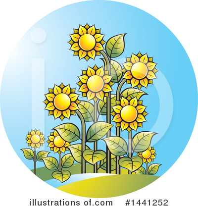 Sunflower Clipart #1441252 by Lal Perera