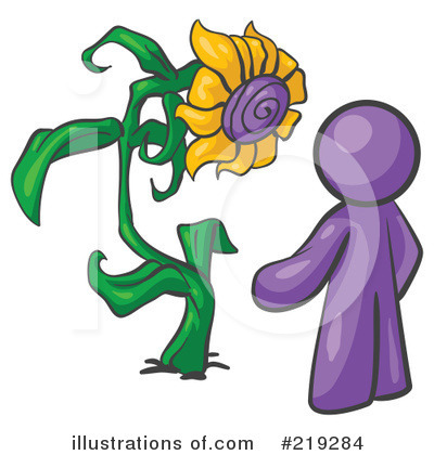 Sunflower Clipart #219284 by Leo Blanchette