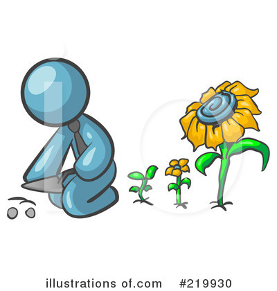 Sunflower Clipart #219930 by Leo Blanchette