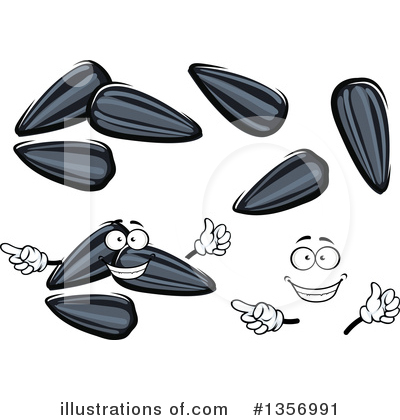 Royalty-Free (RF) Sunflower Seed Clipart Illustration by Vector Tradition SM - Stock Sample #1356991