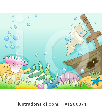Royalty-Free (RF) Sunken Ship Clipart Illustration by BNP Design Studio - Stock Sample #1200371