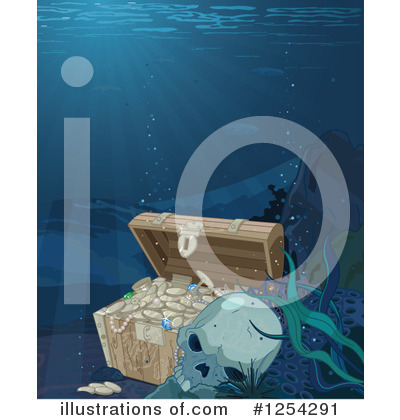 Royalty-Free (RF) Sunken Treasure Clipart Illustration by Pushkin - Stock Sample #1254291