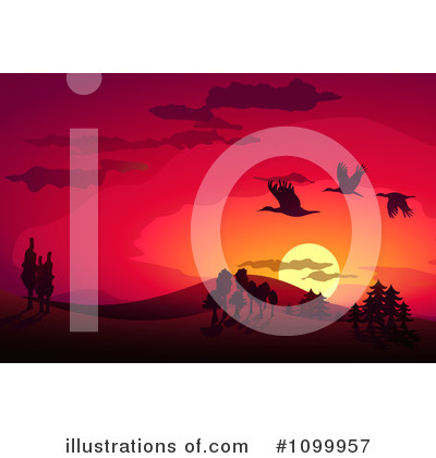 Royalty-Free (RF) Sunset Clipart Illustration by Oligo - Stock Sample #1099957
