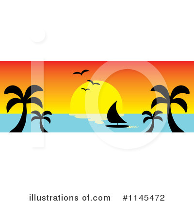 Royalty-Free (RF) Sunset Clipart Illustration by Rosie Piter - Stock Sample #1145472