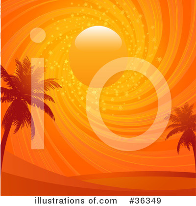 Royalty-Free (RF) Sunset Clipart Illustration by elaineitalia - Stock Sample #36349