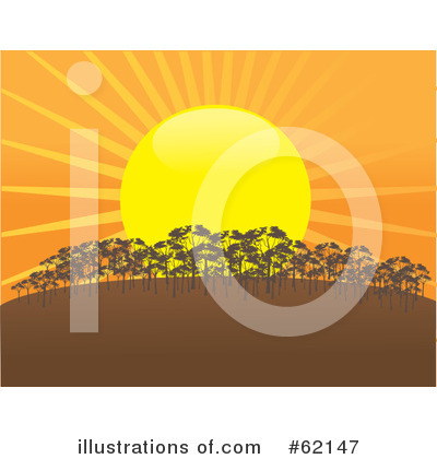 Royalty-Free (RF) Sunset Clipart Illustration by Maria Bell - Stock Sample #62147