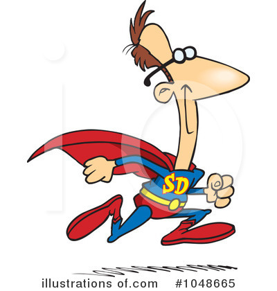 Royalty-Free (RF) Super Hero Clipart Illustration by toonaday - Stock Sample #1048665