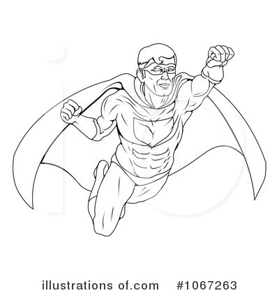 Royalty-Free (RF) Super Hero Clipart Illustration by AtStockIllustration - Stock Sample #1067263