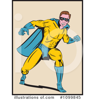 Royalty-Free (RF) Super Hero Clipart Illustration by brushingup - Stock Sample #1099845