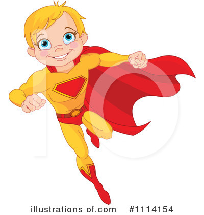 Royalty-Free (RF) Super Hero Clipart Illustration by Pushkin - Stock Sample #1114154
