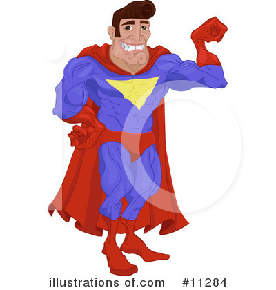 Super Heroes Clipart #11284 by AtStockIllustration