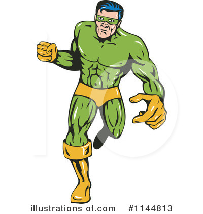 Royalty-Free (RF) Super Hero Clipart Illustration by patrimonio - Stock Sample #1144813