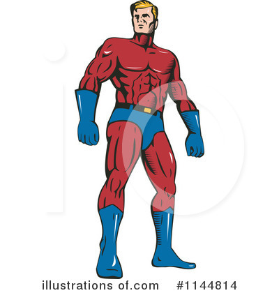 Royalty-Free (RF) Super Hero Clipart Illustration by patrimonio - Stock Sample #1144814