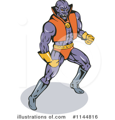 Royalty-Free (RF) Super Hero Clipart Illustration by patrimonio - Stock Sample #1144816