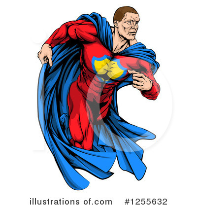 Super Man Clipart #1255632 by AtStockIllustration