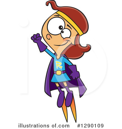 Royalty-Free (RF) Super Hero Clipart Illustration by toonaday - Stock Sample #1290109