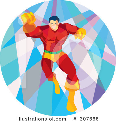 Royalty-Free (RF) Super Hero Clipart Illustration by patrimonio - Stock Sample #1307666