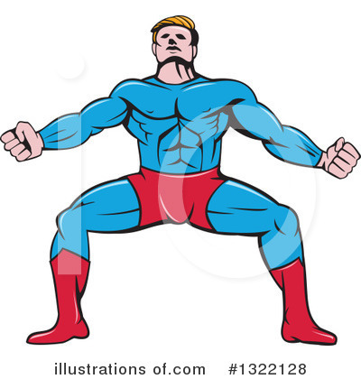 Royalty-Free (RF) Super Hero Clipart Illustration by patrimonio - Stock Sample #1322128